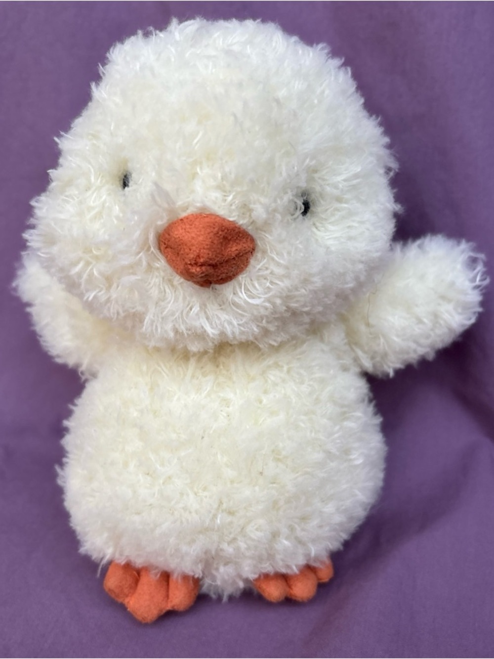 Jellycat LITTLE CHICK fuzzy light yellow RETIRED 7in tiny & chirpy pre-loved